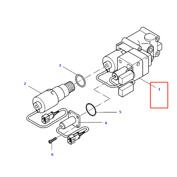 ECMV Assembly 714-07-25501 Free Shipping for Komatsu Wheel Loader WA380-5 WA400-5 WA470-5 WA480-5