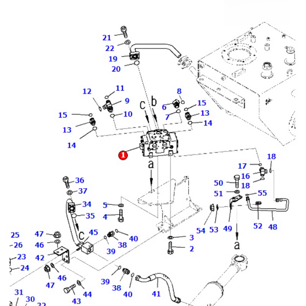 56B-40-33701 56B-40-33700 Hydraulic Valve Assembly Remanufactured for Komatsu Articulated Dump Truck HM400-3 HM400-5