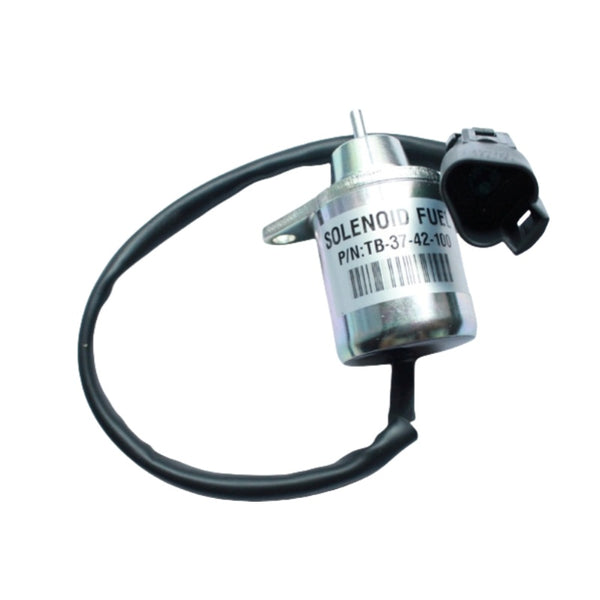 Aftermarket New Shutoff Solenoid TB-37-42-100 Compatible with Yanmar Engine TK2.49 TK3.74 TK3.88 TK3.95 TK4.82