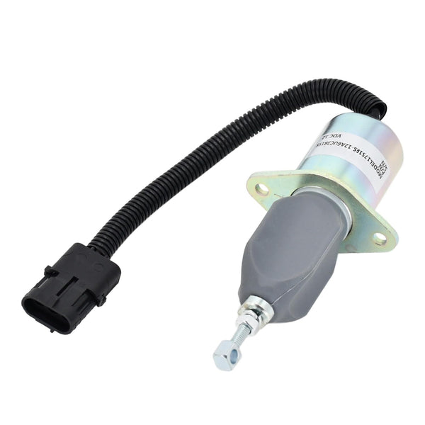 Replacement 12V Fuel Stop Solenoid 1751ES-12A6UC3B1S5 1700-1506 Compatible with Gehl Skid Steer Loader SL4625 4625SX 4625DX Compatible with Kubota Engine V2203