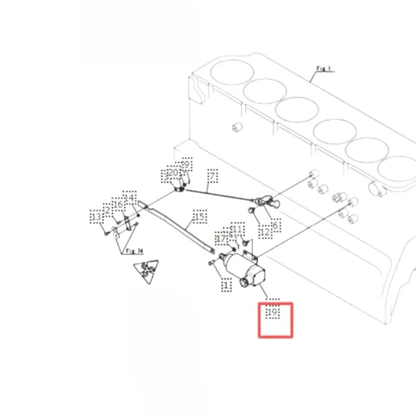 46116-504800 Solenoid Valve Original New for Yanmar NFD10-MEA Engine